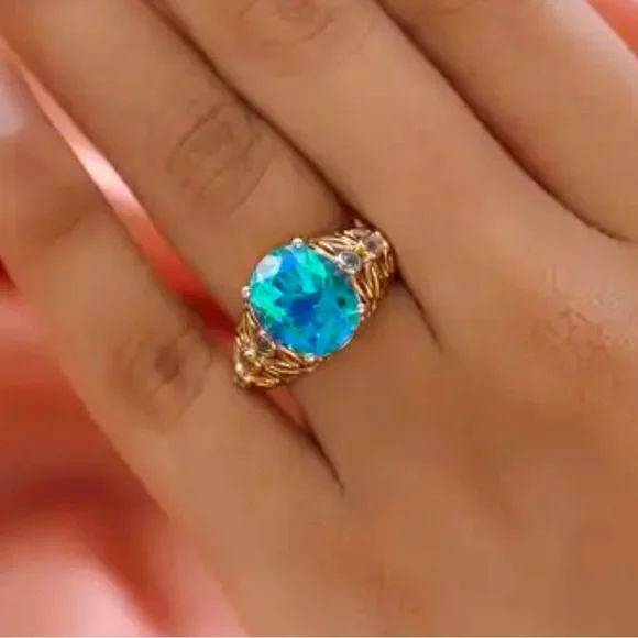 Beautiful silver 925 with gold vermeil ring amazing color